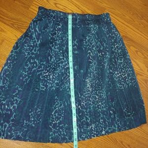 Pleated Animal Print Banana Republic Skirt